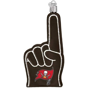 Old World Christmas Blown Glass Ornament for Christmas Tree, Tampa Bay Buccaneers Foam Finger - 1 of 4