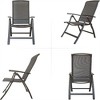 GlasFlength Patio Accent, ChairsFolding Patio Chairs Set of 2, Reclining Chairs with Adjustable High Backrest, Camping, Brown, 24"*26.75"*44.5" - 2 of 4