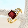Ross-Simons 2.20 Carat Emerald-Cut Garnet Ring With Diamond Accents in 14kt Yellow Gold - 4 of 4