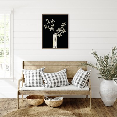 Beaded Bronze Framed Floral Still Life Canvas Art