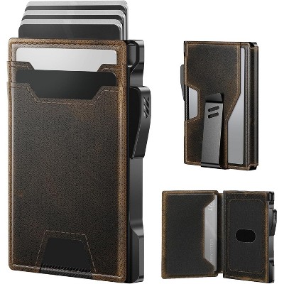 Paaaawaters typecase Wallet for Men: Rfid-blocking with Money Clip Slim Leather Bifold ID Window Smart Pop Up Card