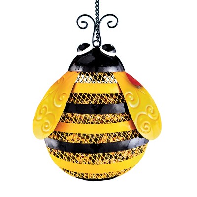 Collections Etc Hanging Outdoor Metal Mesh Bumblebee Design Bird Feeder NO SIZE