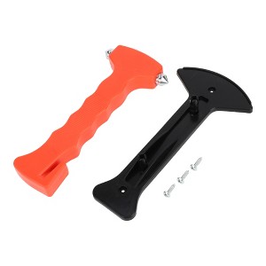 Unique Bargains Car Safety Hammer 7.09"x3.35"x0.83" Black Red 1 Pc - 1 of 4