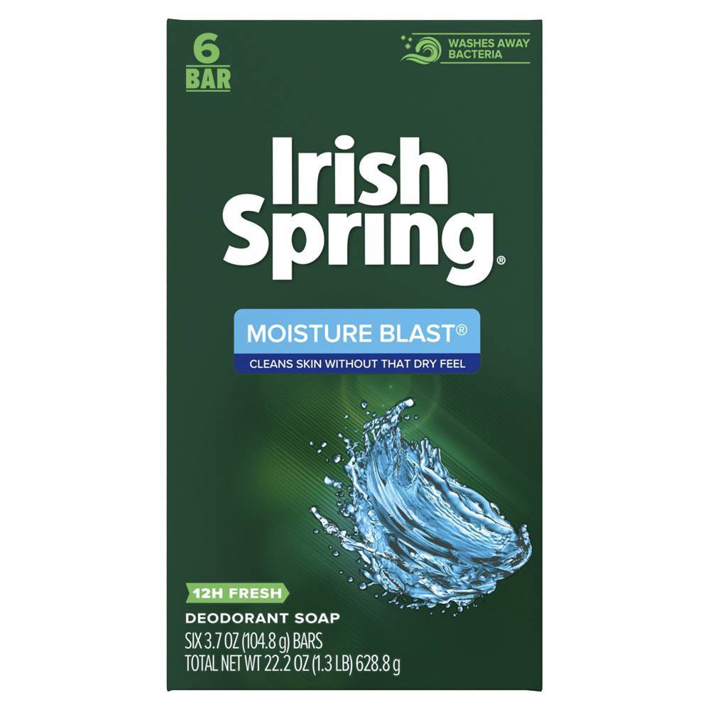 UPC 035000141521 product image for Irish Spring Moisture Blast Moisturizing Bar Soap for Body and Hand Soap - 6pk - | upcitemdb.com
