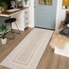 Modern Washable Bordered Area Rug, Ultra-Thin Non-Slip, Non-Shedding Foldable Mat, Chic Aesthetic Carpet for Living Room, Bedroom, Office - 3 of 4