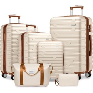Kumasinova Hardshell ABS Luggage Sets,6 Pcs Spinner Suitcases with Duffel Bags,Expandable Luggage Set with TSA Lock,Scratch-Resistant - 1 of 4