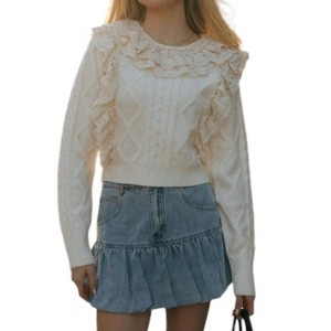 Women's Crochet Lace Sweater - MABLE - 1 of 4