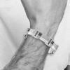 Black Bow Jewelry Men's 13mm Stainless Steel and Black Diamond Bracelet - 8.5 Inch - 4 of 4