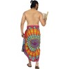LA LEELA Men's Beachwear Wraps Vacation Lava Lava Bath Trunk Swimsuits Summer Swimwear Sarong Pareo Beach Wrap One Size Red, Abstract - 4 of 4