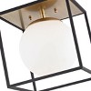 Mitzi Aira 1 - Light Flush Mount in  Aged Brass/Black White Shade - 4 of 4