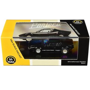 1972 De Tomaso Pantera Black 1/64 Diecast Model Car by Paragon Models - 1 of 3