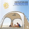 Anybear 12x12FT Khaki-Upgrade UPF50+ Pop Up Beach Tent with 2 Side Walls - 2 of 4