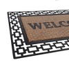 Kate Aurora 18"x30" Rectangular Outdoor Heavy Duty Rubber & Coir Non-Slip Welcome Door Mat - Black - 2 of 3