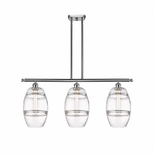 Vaz - 3 Light Stem Hung Island In Industrial Style-10.38 Inches Tall and 36 Inches Wide - 1 of 1