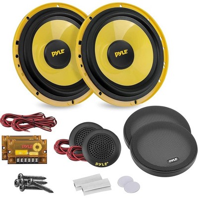 Pyle 8” Midbass Woofer Sound Speaker System - 600 Watt Peak Power (PLG8C) - Yellow
