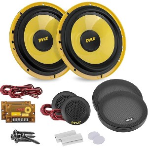 Pyle 8” Midbass Woofer Sound Speaker System - 600 Watt Peak Power (PLG8C) - Yellow - 1 of 4