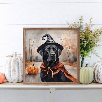 Kendrick Home Halloween Wall Art Black Lab