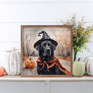 Kendrick Home Halloween Wall Art Black Lab - 1 of 4