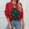 KOJOOIN Women's Ugly Christmas Sweater Funny Cute Christmas Tree Knitted Pullover Jumper Tops - 4 of 4
