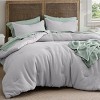 2/3 Pcs Waffle Comforter Set Soft Cotton Bedding Set Premium Cotton Cover with Polyester Fill for All Seasons - 2 of 4