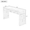 60" Burl Wood Veneer Console Table With 2 Drawers,Rectangular Minimalist Entryway Table for Living Room Hallway,Modern Sofa Table-Coolbibila - 4 of 4
