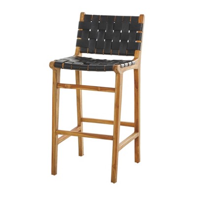 Black discount woven stool