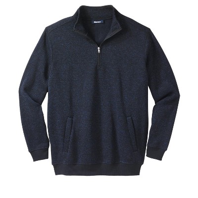 KingSize Men's Big & Tall Quarter Zip Fleece Sweater