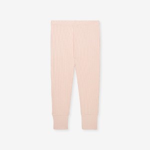 Kids Solid Ribbed - Sandy Blush Classic Pajama Set - Posh Peanut - 1 of 4