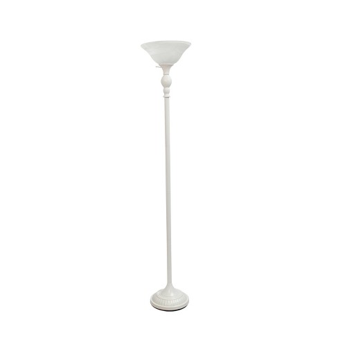 1 Light Torchiere Floor Lamp With, Torchiere Floor Lamp Globes