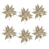 Melrose Glittered Poinsettia Stem (Set of 6) - 3 of 3