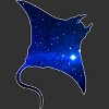 Men's Design By Humans Space Manta Ray By Shrenk T-Shirt - 2 of 4
