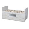 Twin 5 Drawer Mirza Wood Storage Bed with Pull Out Desk White - Baxton Studio - 4 of 4