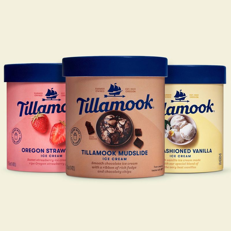 Tillamook Old Fashioned Vanilla Ice Cream - 48oz, 4 of 5