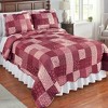 Collections Etc Classic Floral Patchwork Scalloped Edge Quilt - 2 of 3