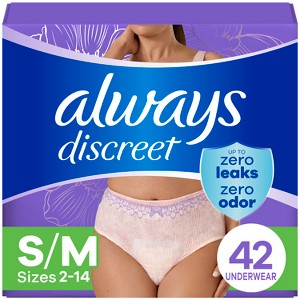 Always Discreet Adult Postpartum Incontinence Underwear for Women - Maximum Protection - 1 of 4