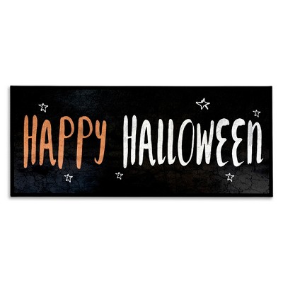 Stupell Industries Happy Halloween Spooky Stars Canvas Wall Art