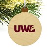 University of Wisconsin - La Crosse University Secondary Logo Wood Christmas Tree Holiday Ornament - 4 of 4