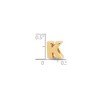 Black Bow Jewelry Letter K Bead Charm in 14k Yellow Gold Plated Sterling Silver - 3 of 4