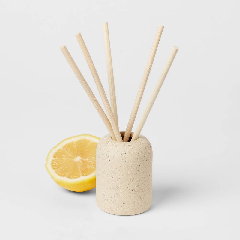 Matte Textured 100ml Ceramic Diffuser Ivory/Citron and Sands - Threshold&#8482;, 4 of 8