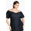 Women's Plus Size Lace Lily Dress - navy | CITY CHIC - 4 of 4