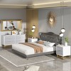 Gray Dresser, 6 Drawer Dresser for Bedroom, Wood Dresser＆Chest of Drawers, Modern Dressers with Gold Metal Handles for Hallway, Entryway - 4 of 4