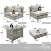DSVIMOY 8-Piece Patio Furniture Set with Thick Cushion, Outdoor Furniture with Storage Table, Gray, 29.5"*26.5"*25.5" - 2 of 4