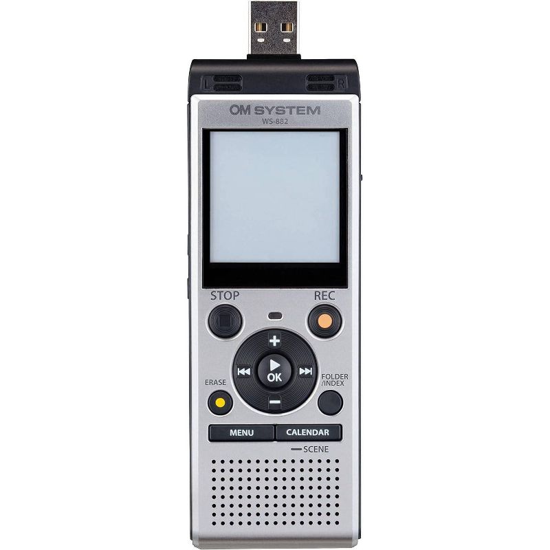OM System WS-882 Digital Voice Recorder - Silver, 1 of 8
