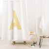 Deny Designs April Lane Art Block Monogram Shower Curtain - 2 of 3