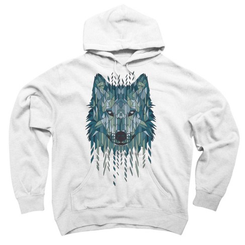 Adult Design By Humans Geometric Wolf By Jun087 Pullover Hoodie - White -  2x Large : Target