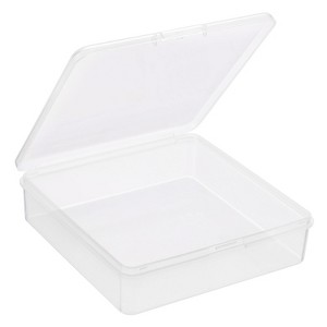 Unique Bargains Square Storage Container with Hinged Lid for Beads Craft 6 Pcs - 1 of 4