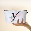 Unique Bargains Large Capacity Zipper Personalized Small Makeup Bag White - 4 of 4