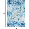 5'x7' Rug, Anti-Slip Backing Abstract Area Rug, Stain Resistant Rugs for Living Room, Kids Room, Foldable Machine Washable Area Rug - 2 of 4