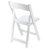Elama 4 Piece Plastic Folding Resin Chair in White with Removable Seat Pad - 4 of 4