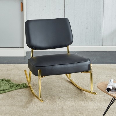 KTMBDW Rocking Chair Nursery, Upholstered Rocker, Reading Chair Modern Rocking Accent Chairs for Living Room, Nursery, Bedroom
